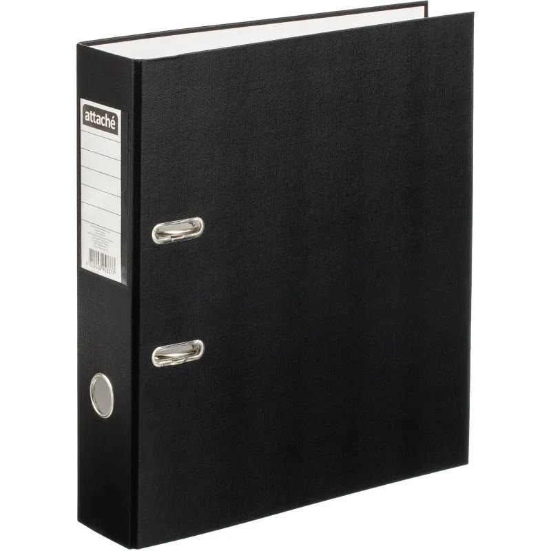 Папка-регистратор Attache Economy, 75мм,  черный, ПБП1, карм.кор