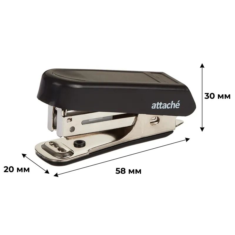 Степлер -мини Economy №10 на 7 листов, черный антистеп