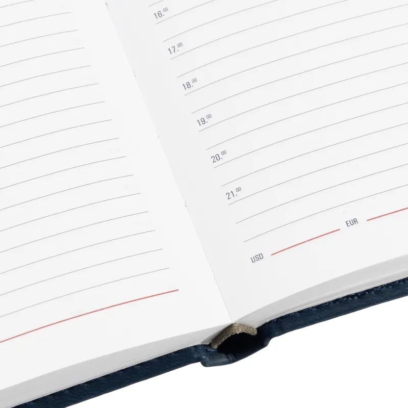 Ежедневник недатированный синий,А5,143х210мм,176л,ATTACHE Сиам