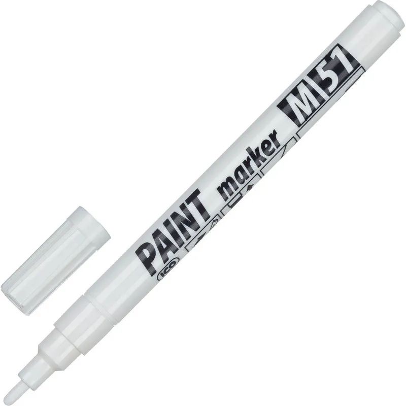 Маркер лаковый ICO M51 белый 1-1,5 мм