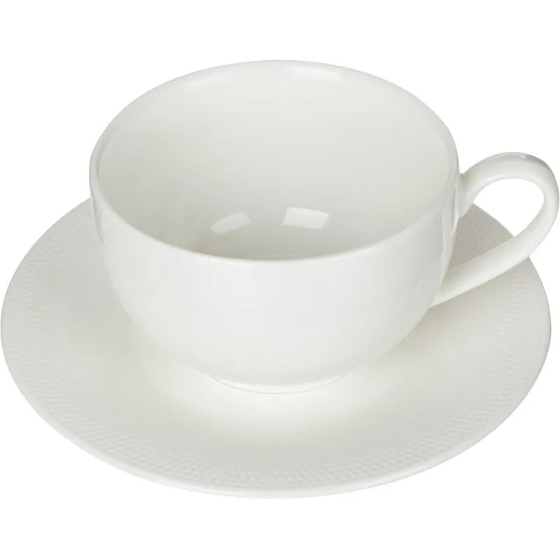 Чайная пара 230мл фарфор Royal Sutton белая TUDOR (TUC1062-4)