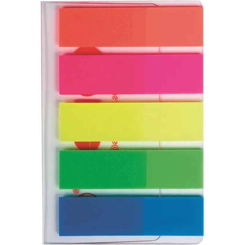 Клейкие закладки пласт. 5цв.по 25л. Film Kores 45105