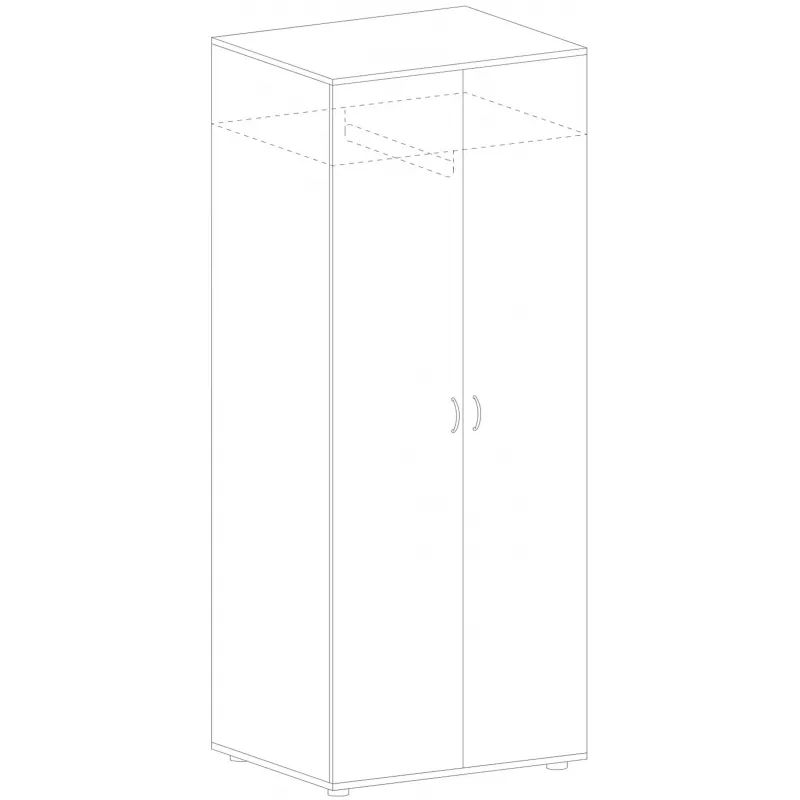 Шкаф SH_Стратегия для одежды S77 (154713) Н.Милано ср