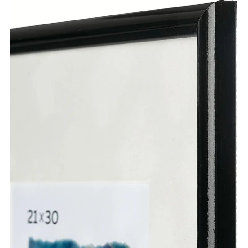 Рамка с паспарту, пластик, 21х30, черный цвет  508