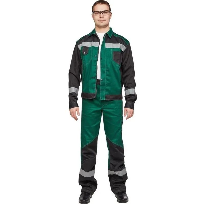 Костюм летний муж л21-КБР зел/чер (р.48-50) 170-176 (серия Л)