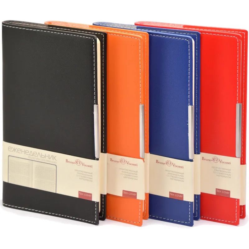 Еженедельник недатированный черный А6METROPOL 3-492/03