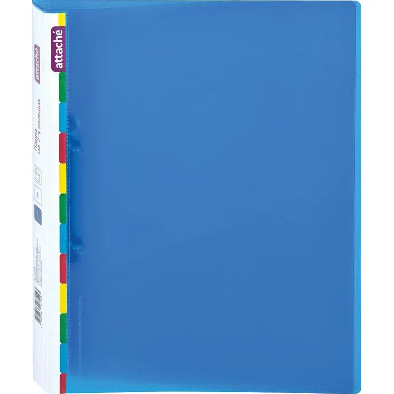 Папка на 2-х кольцах пласт Attache Diagonal синий