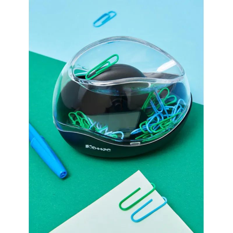 Скрепочница магнитная Комус 200107 с вращающимся колесиком