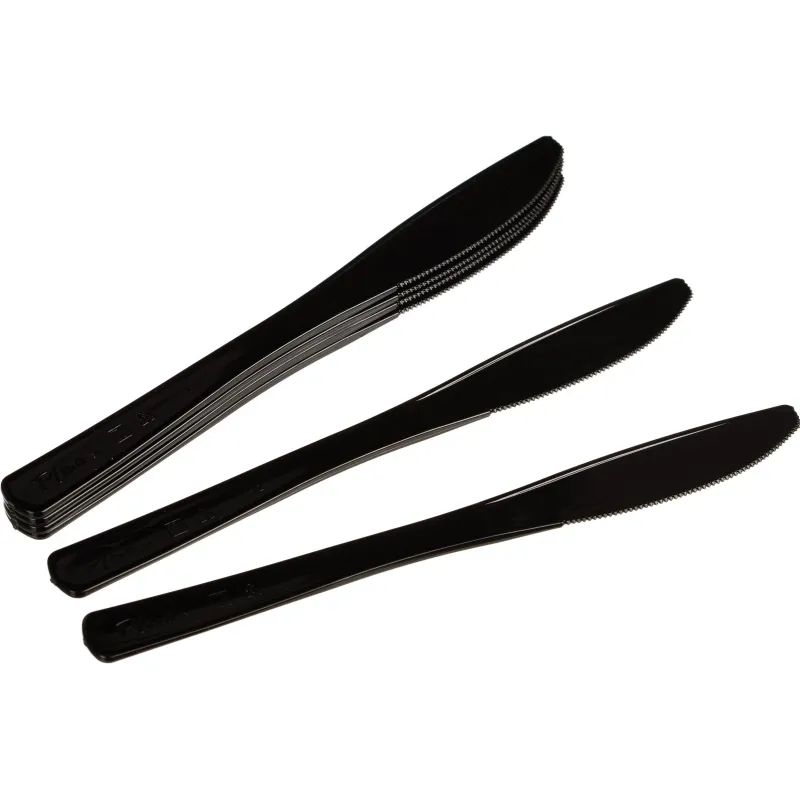 Нож одноразовый 200мм, черный, ПС 50 шт/уп