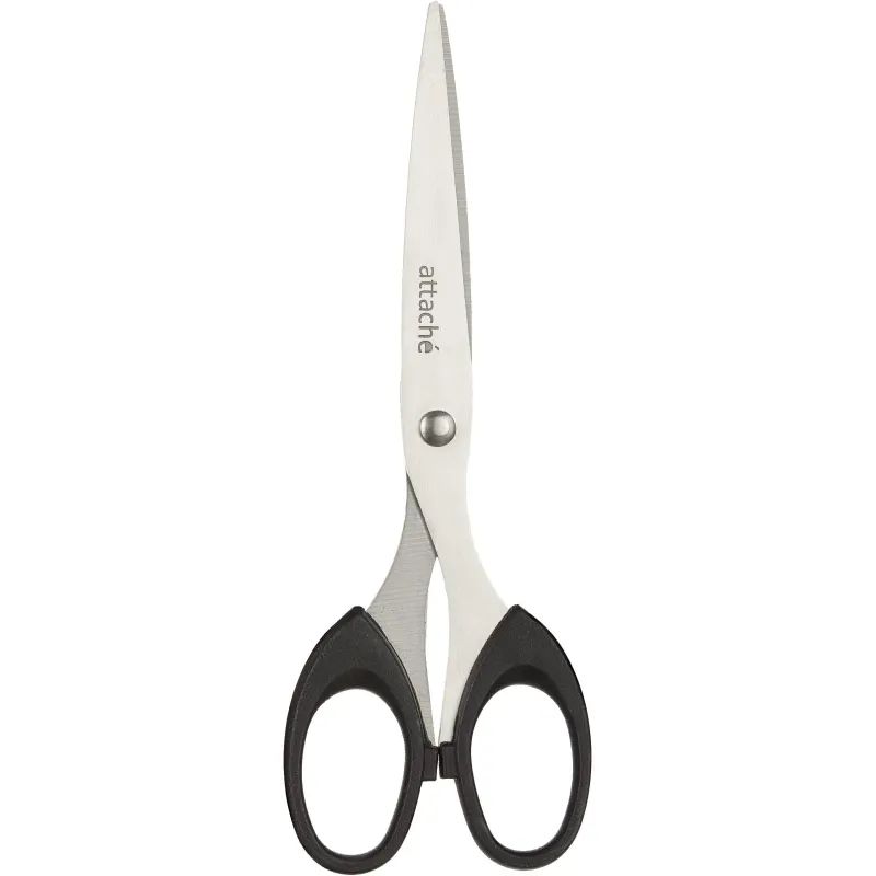 Ножницы Attache 169 мм с пластик. эллиптическими ручками,цвет черный