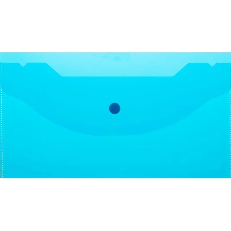 Папка-конверт на кнопке А6 135x250мм,Attache 180мкм, синий, 10шт.уп