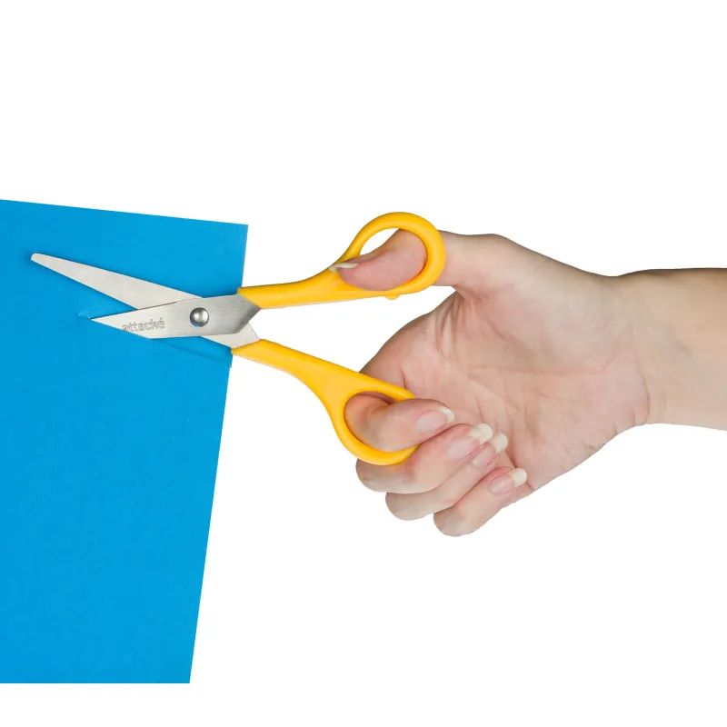 Ножницы Attache 150 мм с пластиковыми ручками, цвет желтый