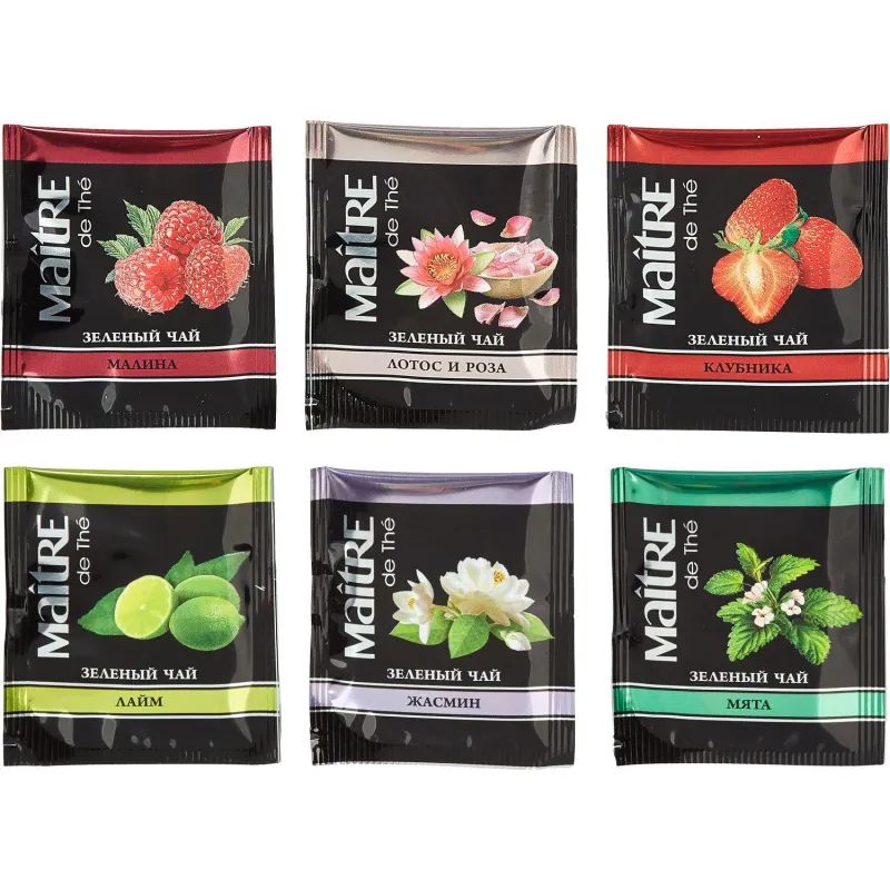 Чай Maitre de  The Цветы  12 вкусов 60 пак./уп