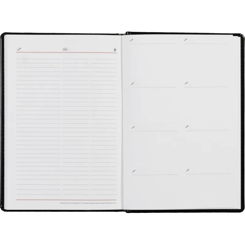 Ежедневник недатированный черный,А5,143х210мм,176л,ATTACHE Каньон