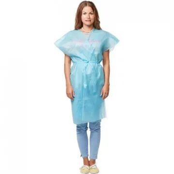 Халат н/с Кимоно спандбонд голубой, 10шт/уп