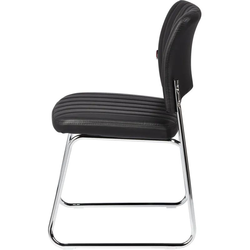 Стул BN_TQ_Стул Echair-809 VPU к/з черн,без подл., хром