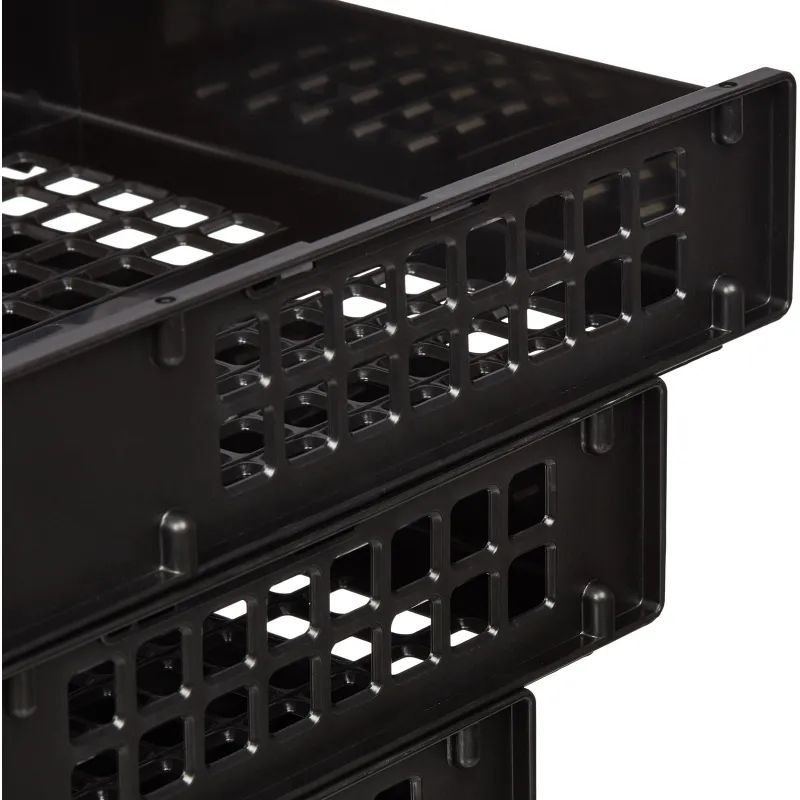 Лоток горизонтальный Стамм STRONG наб. 3 шт.на металл.стержнях черный