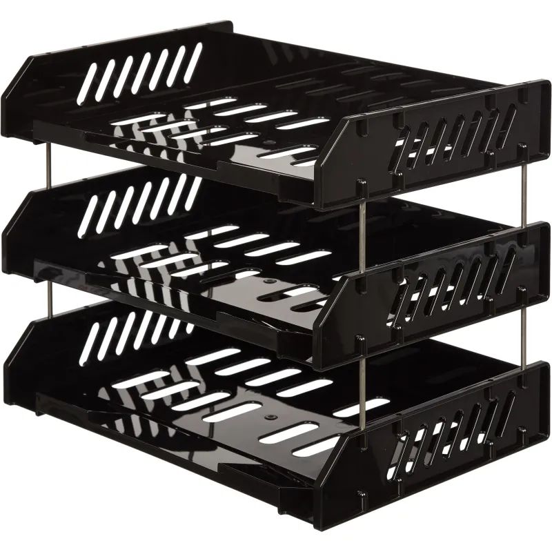 Лоток горизонтальный Стамм СИТИ наб. из 3-х горизонтальных лотков чер