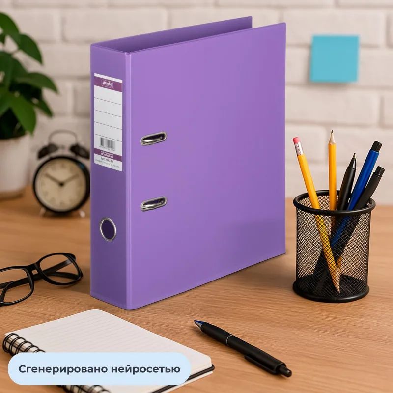 Папка-регистратор Strong Line 70мм, сиреневый,ПБП2,карм.кор