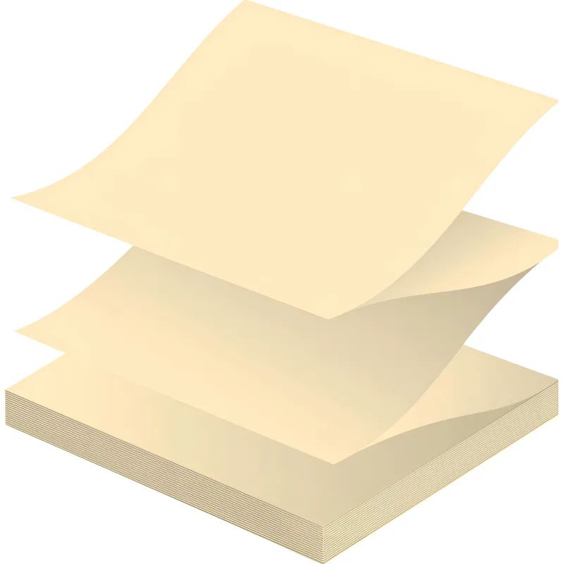 Стикеры Z-сложения ATTACHE с клеев.краем Z-блок 76х76 желтый 100л