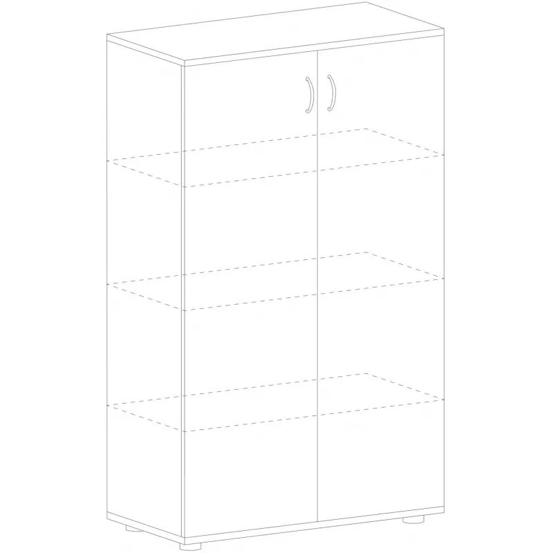 Шкаф SH_Стратегия   закрытый сред. S71 (51818) серый