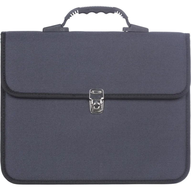 Портфель для документов полиэстр  350х270х40мм Кантри мод. 686 серый