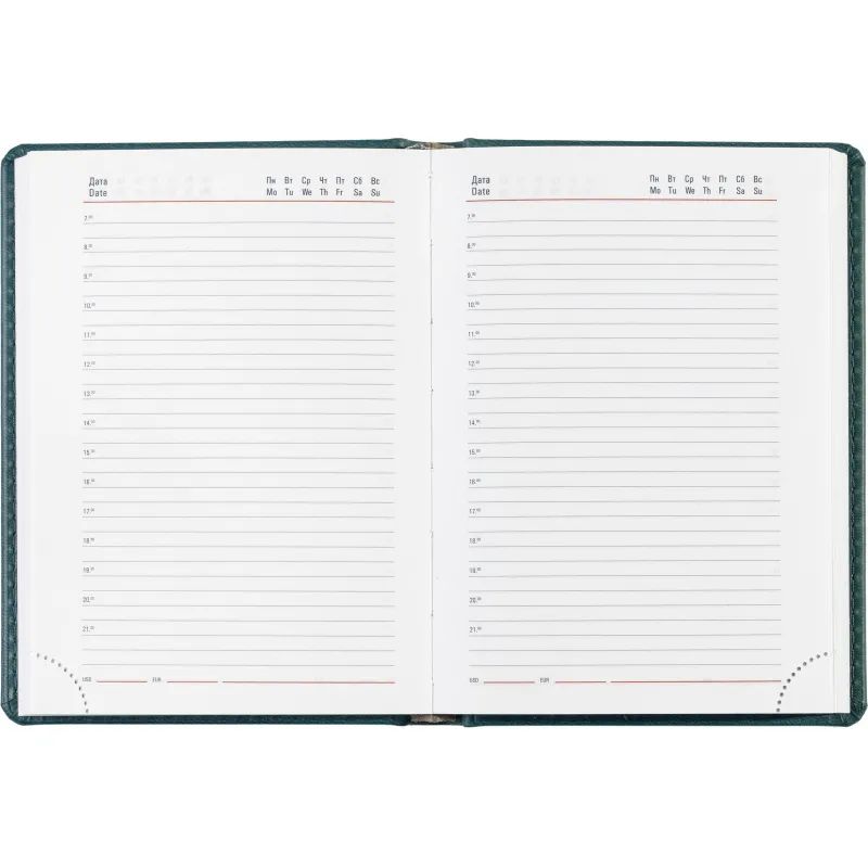 Ежедневник недатированный бирюзовый,А6,110х155мм,176л,ATTACHE Сиам