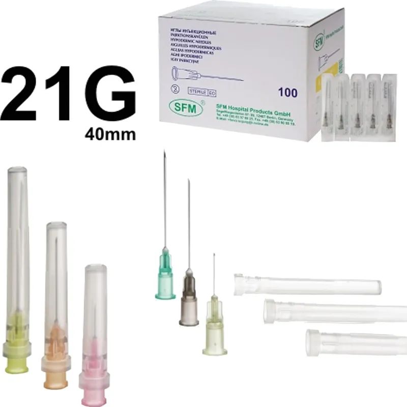 Игла инъекционная 21G (0,8х40 мм) SFM 100шт/уп.