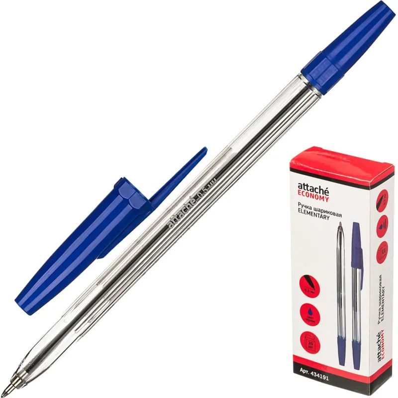 Ручка шариковая неавтомат. Attache Economy Elementary 0,5мм синий ст