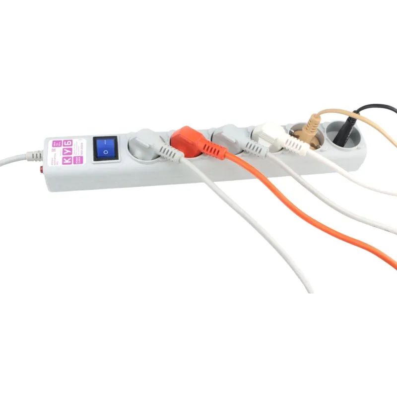 Сетевой фильтр Power Cube 3м (6 розеток) 16А белый(SPG(5+1)-16B-3М)