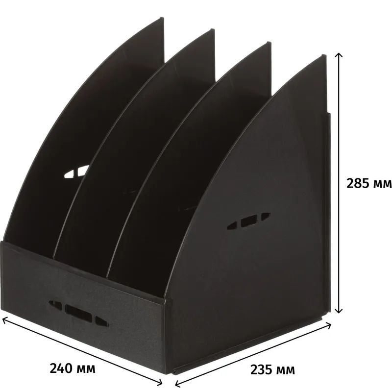 Лоток вертикальный для бумаг Attache сборный черный 3 отд., 240мм