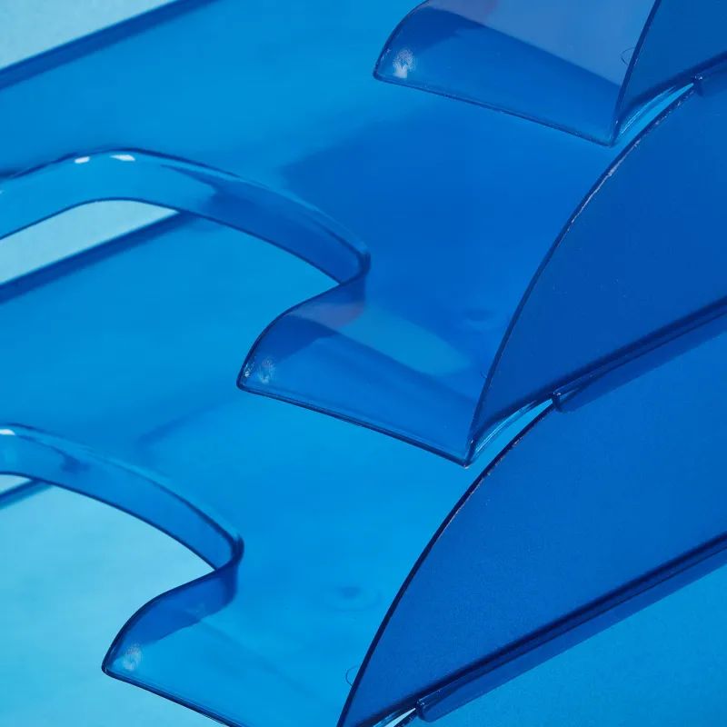 Лоток горизонтальный ATTACHE, тонированный синий 4шт/уп