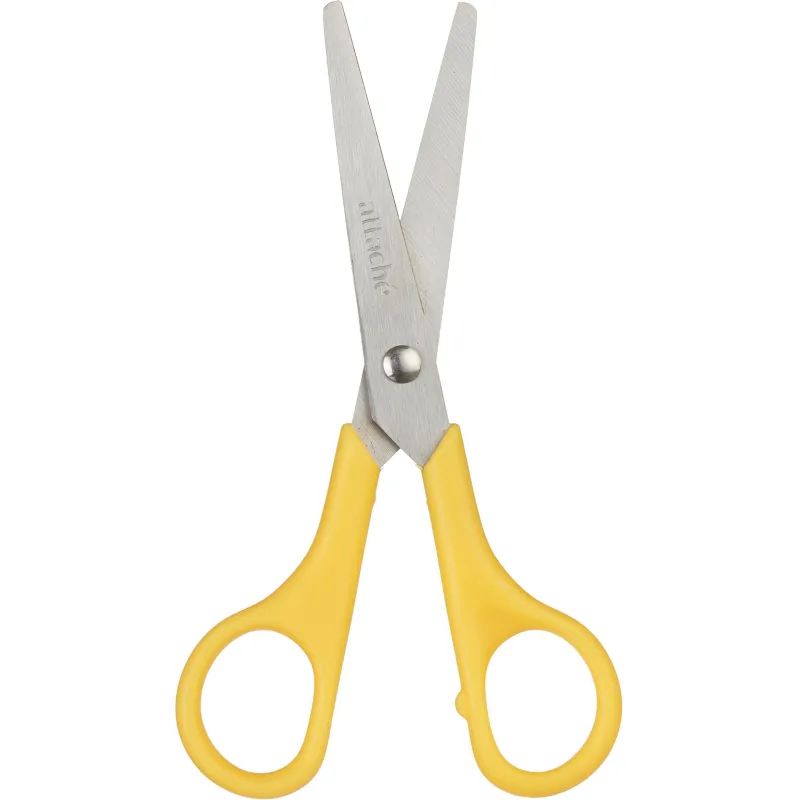 Ножницы Attache 130 мм с пластиковыми ручками, цвет желтый