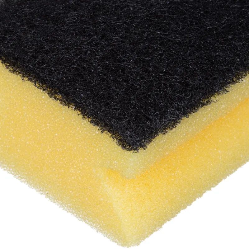 Губки для посуды Vileda черный абразив желтая 102565 7х15 10шт/уп