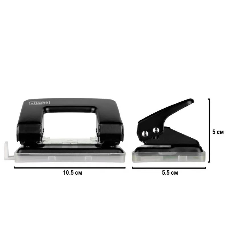 Дырокол ATTACHE 6304 до 12л. с лин, металл., черный