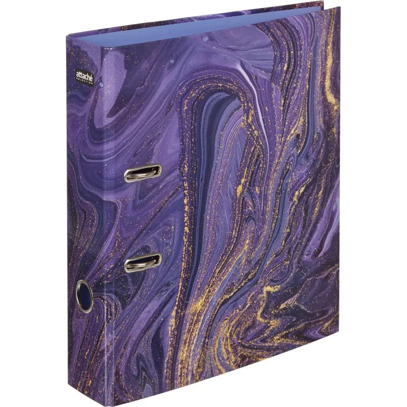 Папка-регистратор Attache Selection  Fluid, фиолетв.лам.карт./лам.бум.,75мм