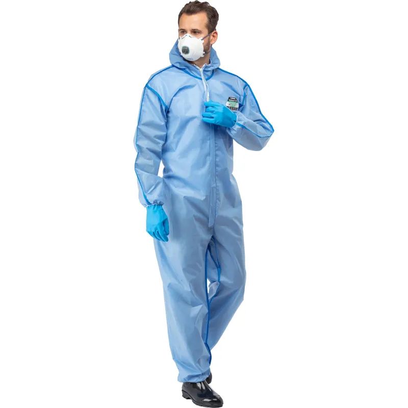 Комбинезон одноразовый защитный с капюшон SafeGard76 синий р-р XXL (ESB428)