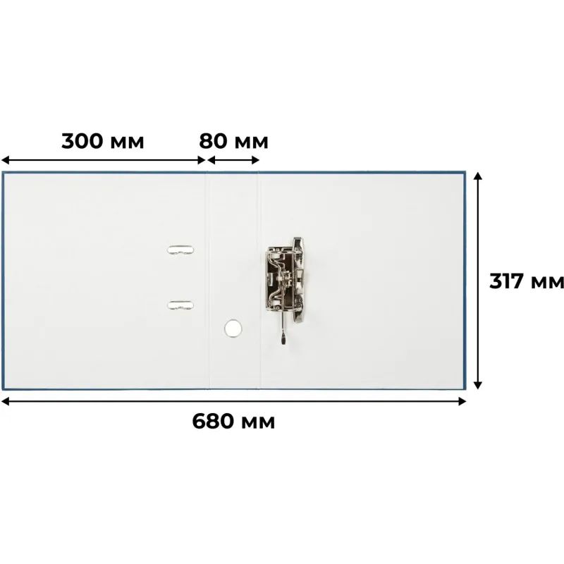 Папка-регистратор 80 мм Attache , синий Экономи,ПБП1,карм.кор