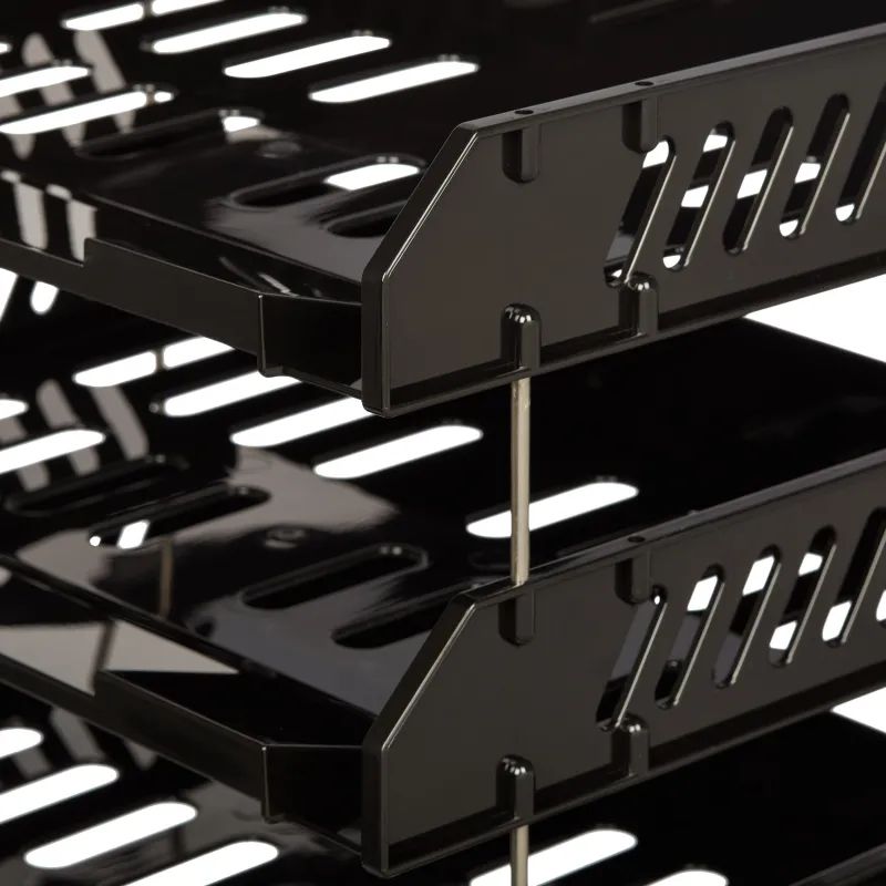 Лоток горизонтальный Стамм СИТИ наб. из 3-х горизонтальных лотков чер