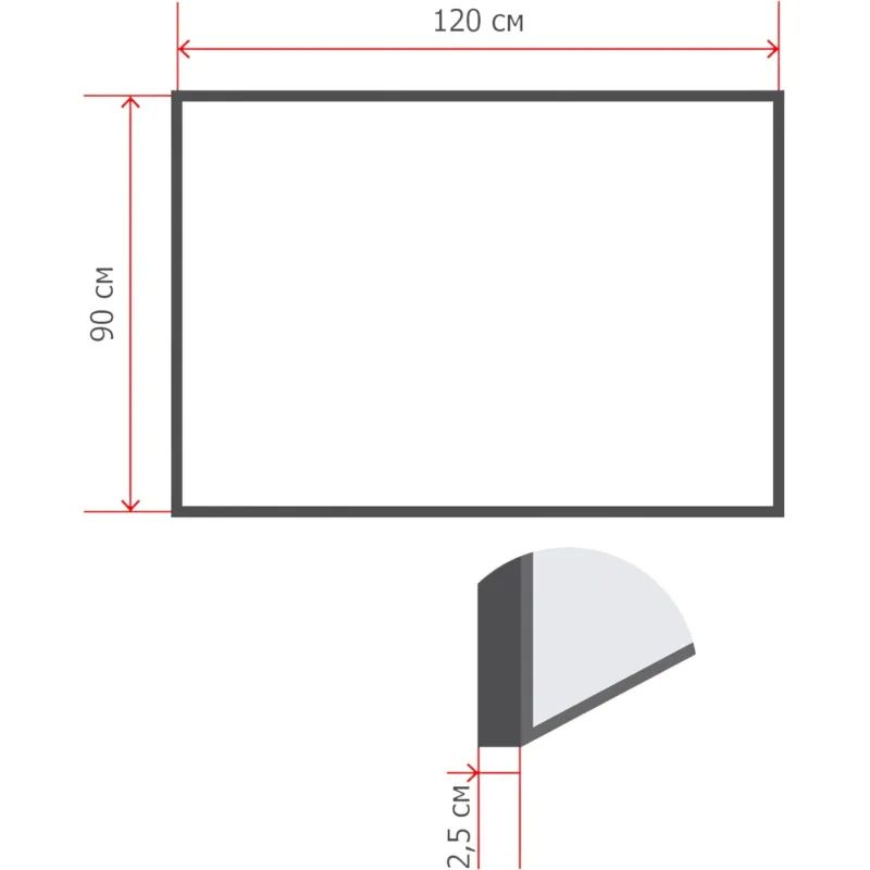 Доска магнитно-маркерная 90х120 Attache Wood дерев.рама