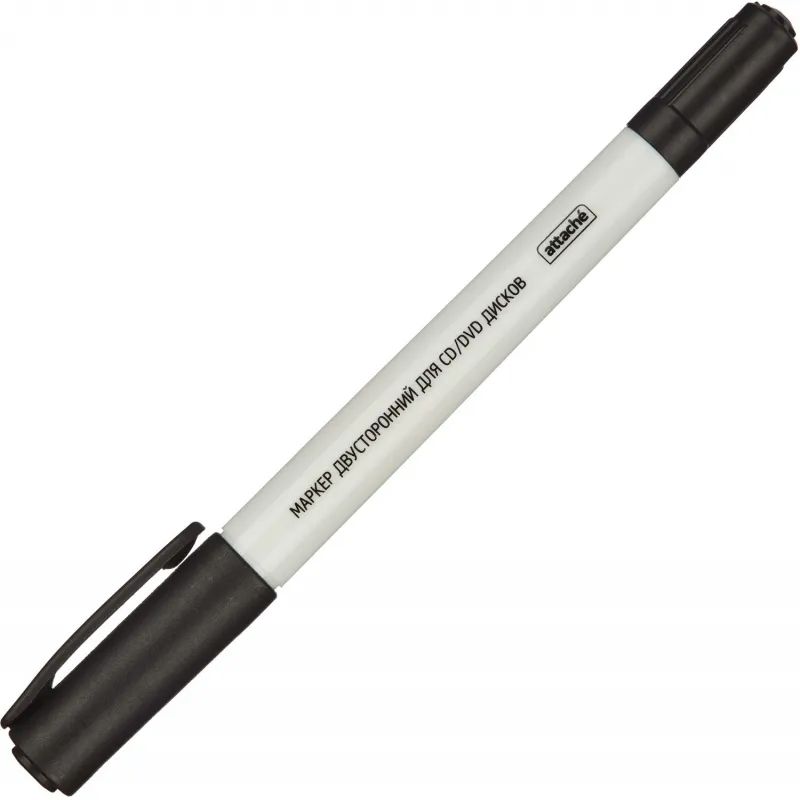 Маркер для CD Attache двусторонний черный 0,5/1,2 мм