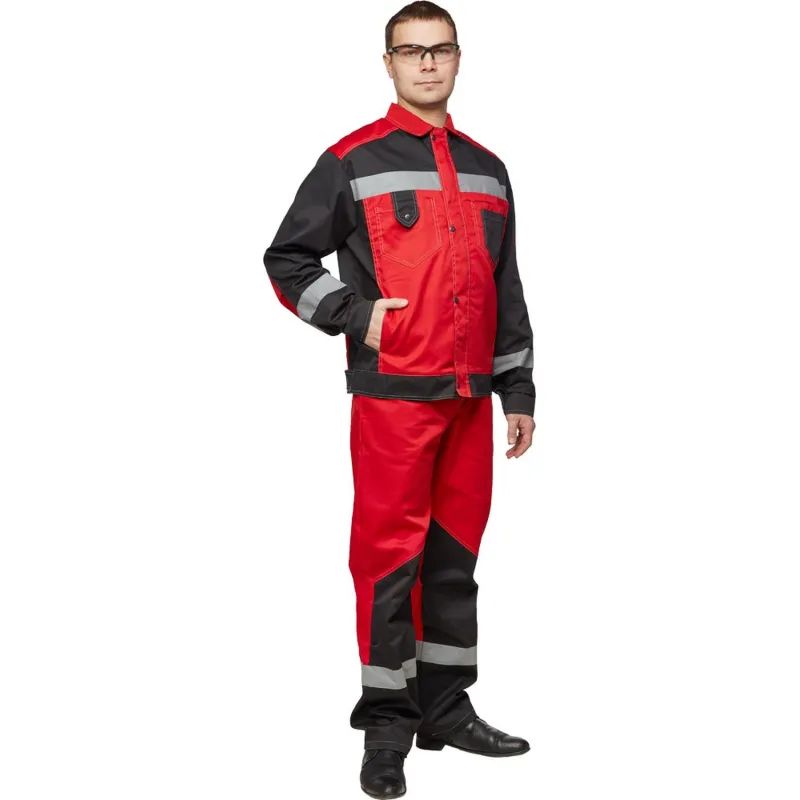 Костюм летний муж л21-КБР крас/чер (р.52-54) 182-188 (серия Л)