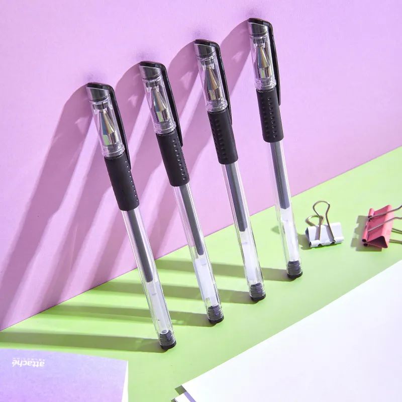 Ручка гелевая неавтомат. Attache Gelios-010 черный стерж, 0,5мм,манж