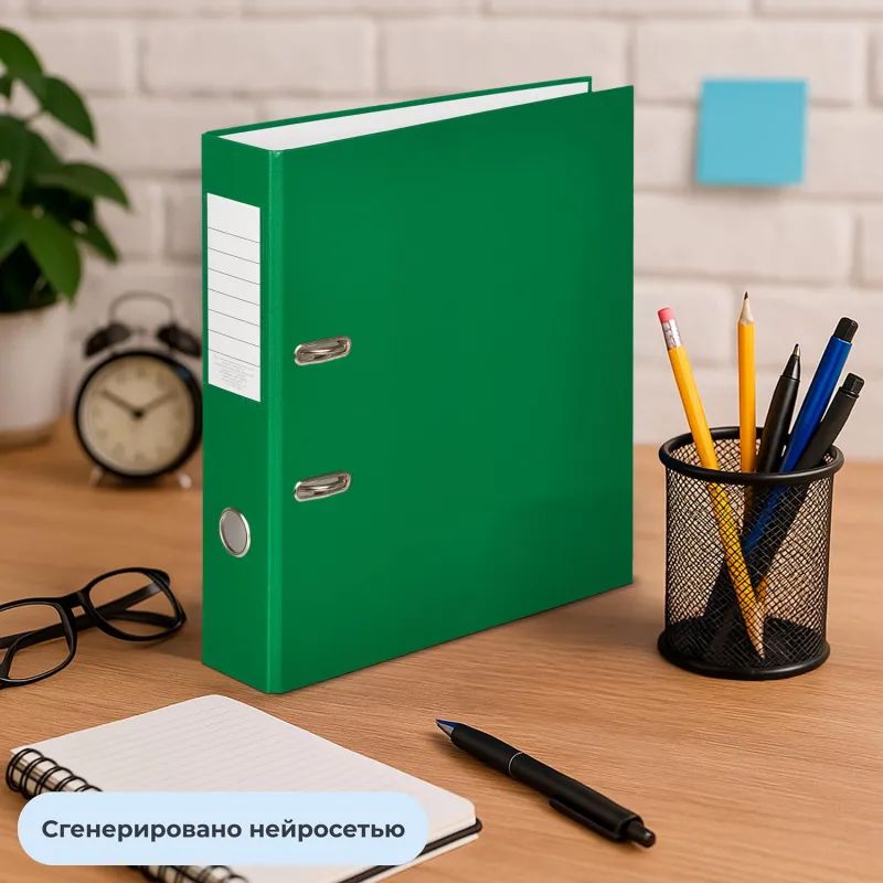 Папка-регистратор Attache Economy, 75мм, 10шт/уп, зеленый,ПБП1,карм.кор