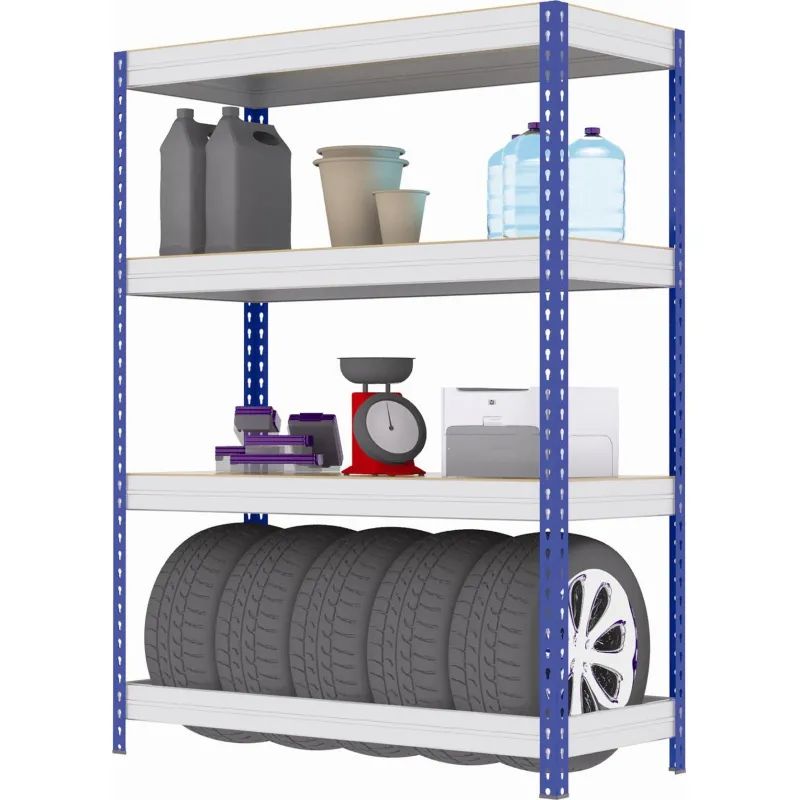 Стеллаж металлический MZ_МКФ15614-2.5   груз. 4 полки 1525х610х2500