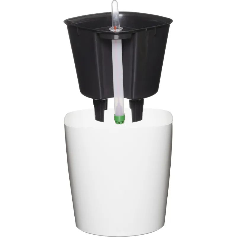 Горшок цветочный с автополивом КОМФОРТ 3л белый ПИ-21-9ТХ