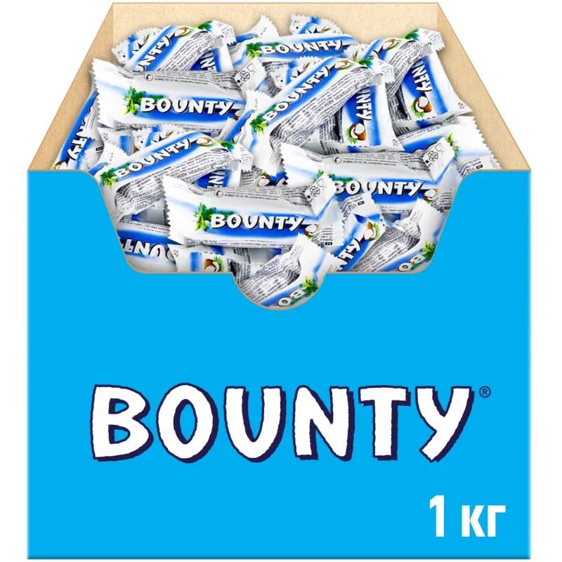 Шоколадный батончик Bounty с мякотью кокоса, 1кг