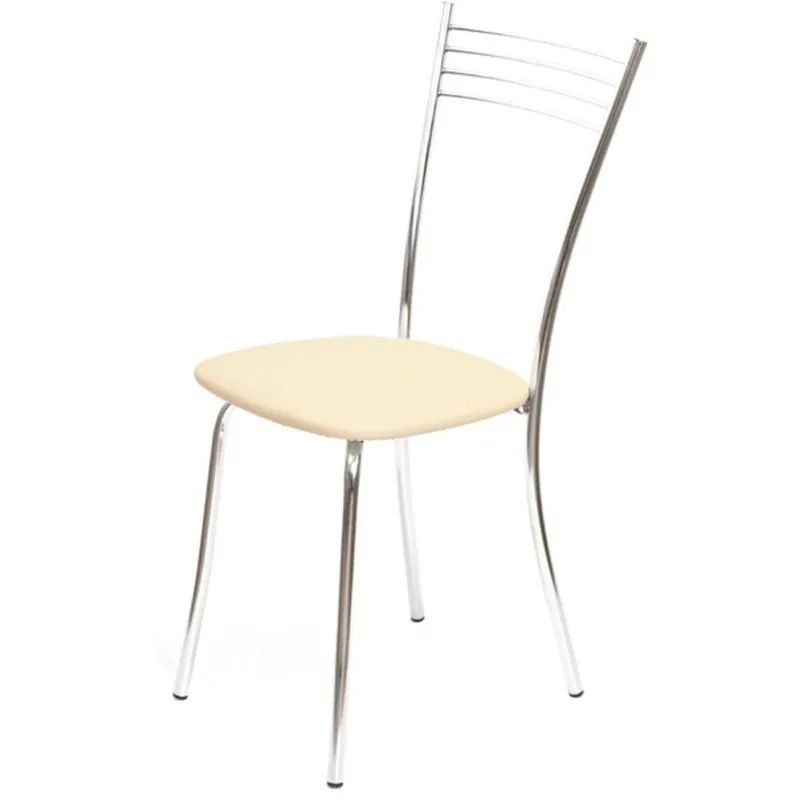 Стул для столовых UP_Бистро каркас хром, к/з бежевый Z21