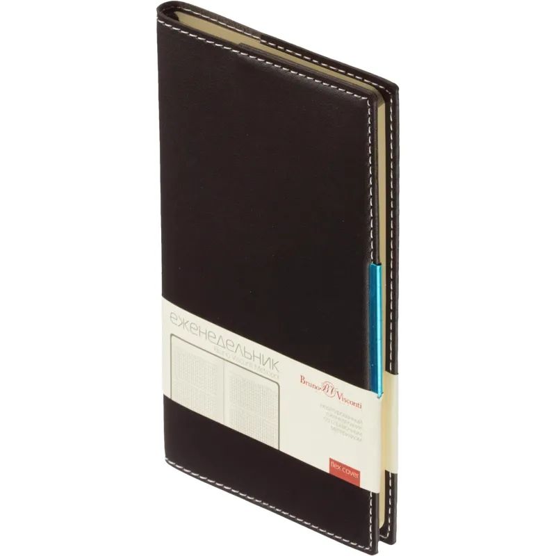 Еженедельник недатированный черный А6METROPOL 3-492/03