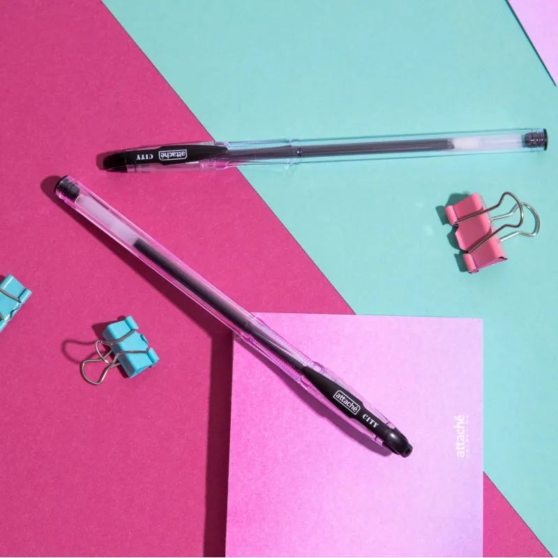 Ручка гелевая неавтомат. Attache City 0,5мм черный Россия